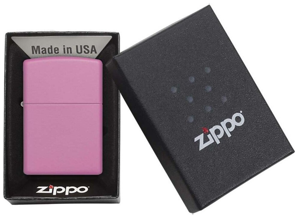 Zippo Classic зажигалка бензиновая Pink Matte 60 мл 56.7 г - фотография № 3