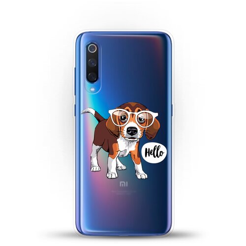 фото Силиконовый чехол hello бигль на xiaomi mi 9 andy & paul