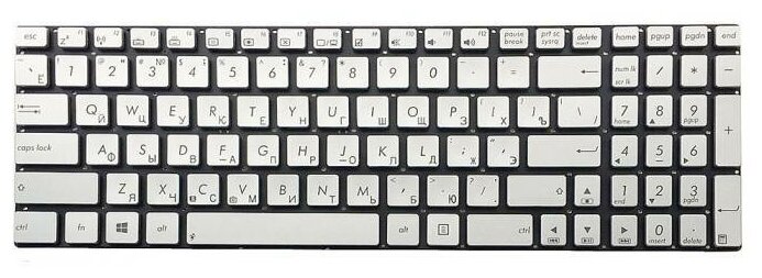 Клавиатура для ноутбука Asus N550J, N550JA, N550JK, N550JV (p/n: 0KNB0-6625RU00)