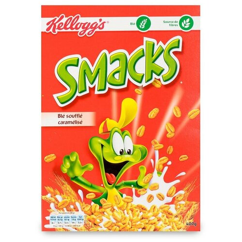 Готовый завтрак Kellogg's хлопья Smacks пшеничные с медом, 400 г