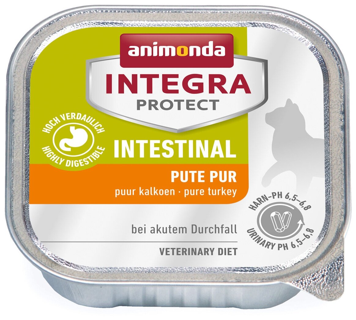 ANIMONDA INTEGRA PROTECT CAT INTESTINAL для взрослых кошек при заболеванияx желудочно-кишечного тракта с индейкой 100 гр (100 гр х 16 шт)