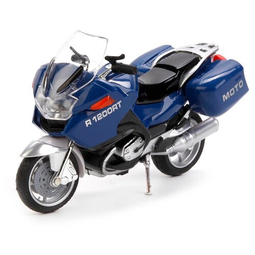 Мотоцикл ТЕХНОПАРК Туризм (586856-R), 12.5 см, синий мотоцикл технопарк туристбайк 12 5см свет звук 586856 r