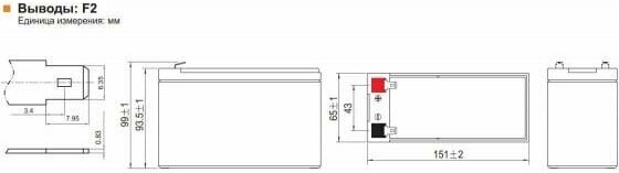 Аккумулятор Leoch DJW 12-9,0 (12В, 9Ач,)