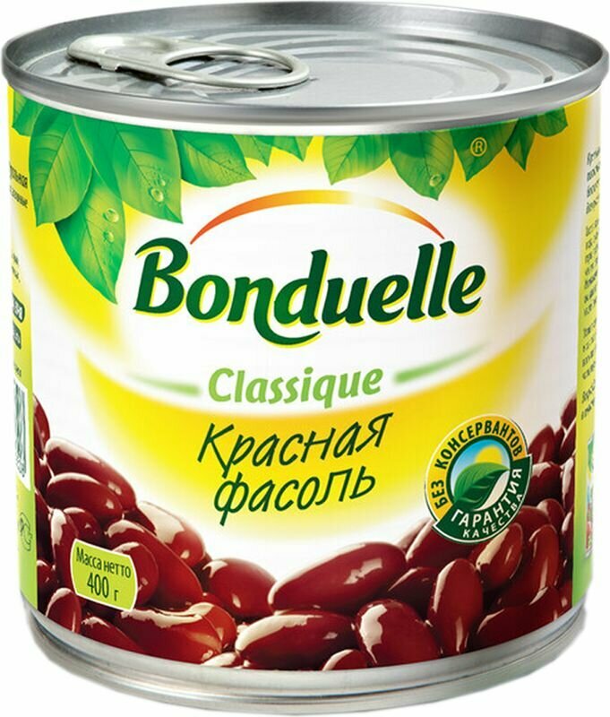 Фасоль Bonduelle Classique красная, 12шт, жестяная банка, 400 г, 12 шт.