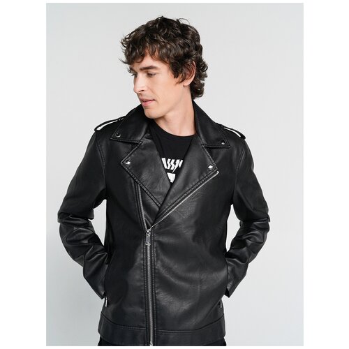 фото Полиуретановая куртка твое a6614 размер s, черный, men