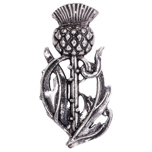 фото Брошь бижутерная чертополох (замок-булавка, серебристый) 12-56250 otokodesign