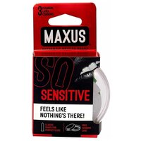 Презервативы MAXUS AIR Sensitive 3 штуки, пластиковый кейс В подарок