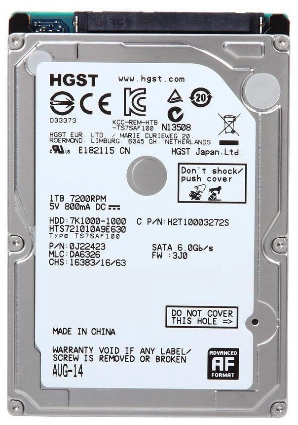 Жесткий диск HGST 1Tb (HTS721010A9E630)