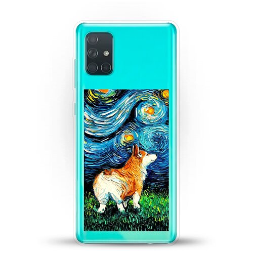 фото Силиконовый чехол корги ван гога на samsung galaxy a71 andy & paul