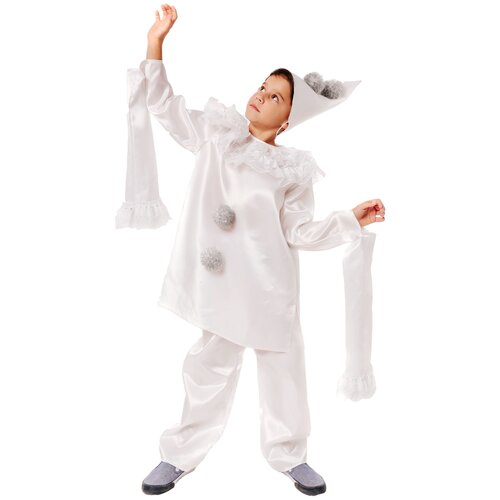 фото Костюм пуговка пьеро (2115 к-21), белый, размер 110