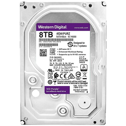 Жесткий диск Western Digital WD Purple 8 ТБ WD81PURZ