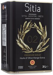 Sitia масло оливковое Extra Virgin 0,2%, жестяная банка, 3 л