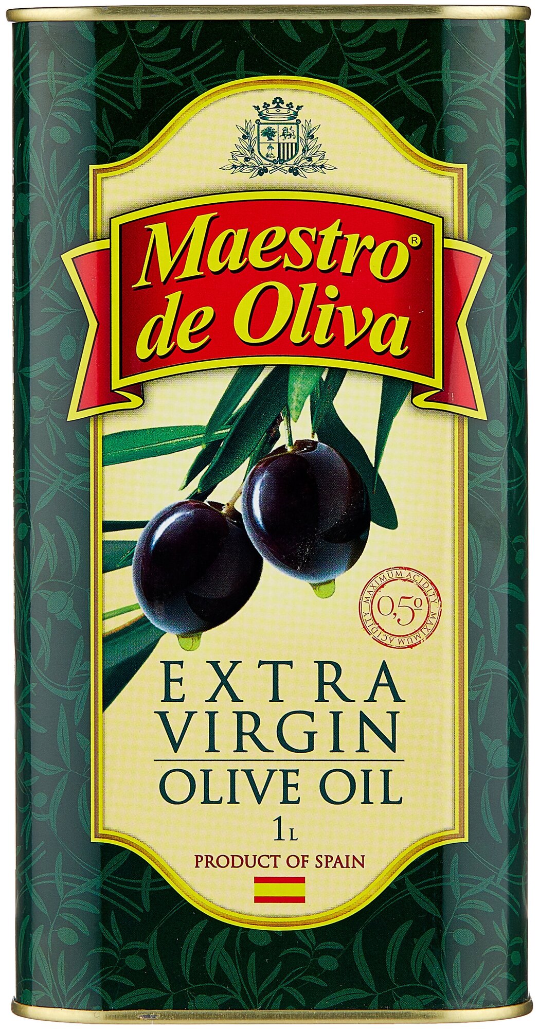 Маэстро дэ Олива Оливковое масло "EXTRA VIRGIN" 1л. (жесть)