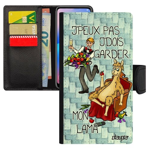 фото Чехол книжка на смартфон samsung galaxy a5 2017, "не могу - у меня лама!" шутка карикатура utaupia