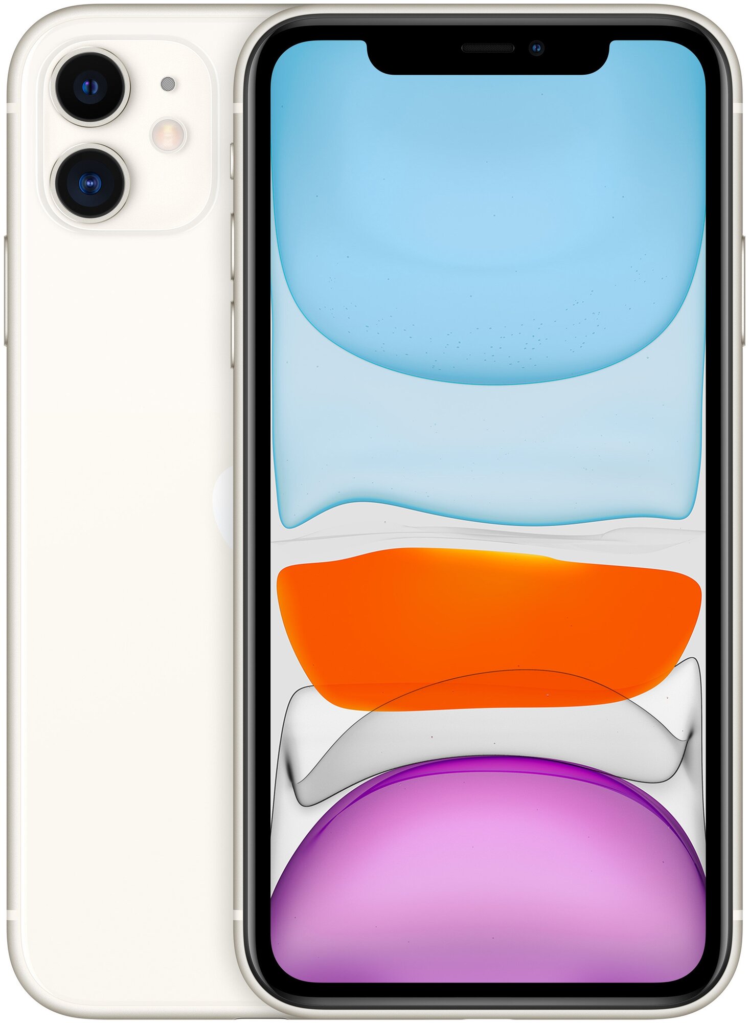 Apple Смартфон Apple A2221 iPhone 11 128Gb 4Gb белый моноблок 3G 4G 2Sim 6.1" 828x1792 iPhone iOS 15 12Mpix 802.11 a/b/g/n/ac/ax NFC GPS GSM900/1800 GSM1900 TouchSc Ptotect