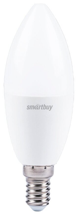 Smartbuy свеча C37 E14 9.5W(900lm) 3000K 3K матовая пластик SBL-C37-9_5-30K-E14