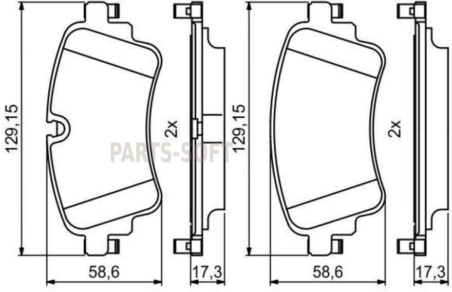 Bosch дисковые колодки задние 0986494833