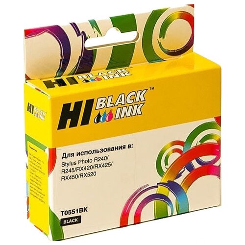Картридж Hi-Black HB-T0551, 290 стр, черный картридж струйный epson t0556 c13t05564010 4цв набор карт для epson r240 rx420 rx520