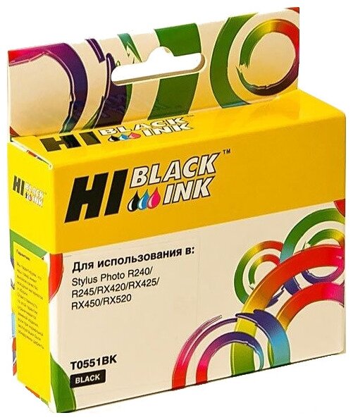 Картридж Epson Stylus Photo RX420/R240/RX520/RX425 (Hi-Black) NEW T055140 Bk