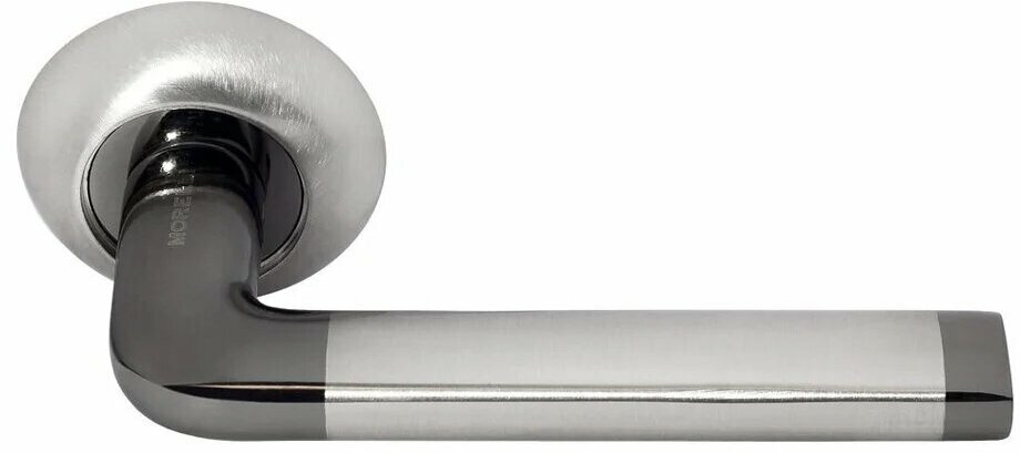 Ручка дверная MORELLI MH-03 SN/BN белый никель/черный никель