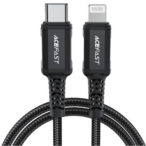 Кабель ACEFAST C4-01 USB-C - Lightning, 1.8 м, 1 шт., черный кабель type c acefast c4 01 для lightning 30w 3 0а длина 1 8м черный