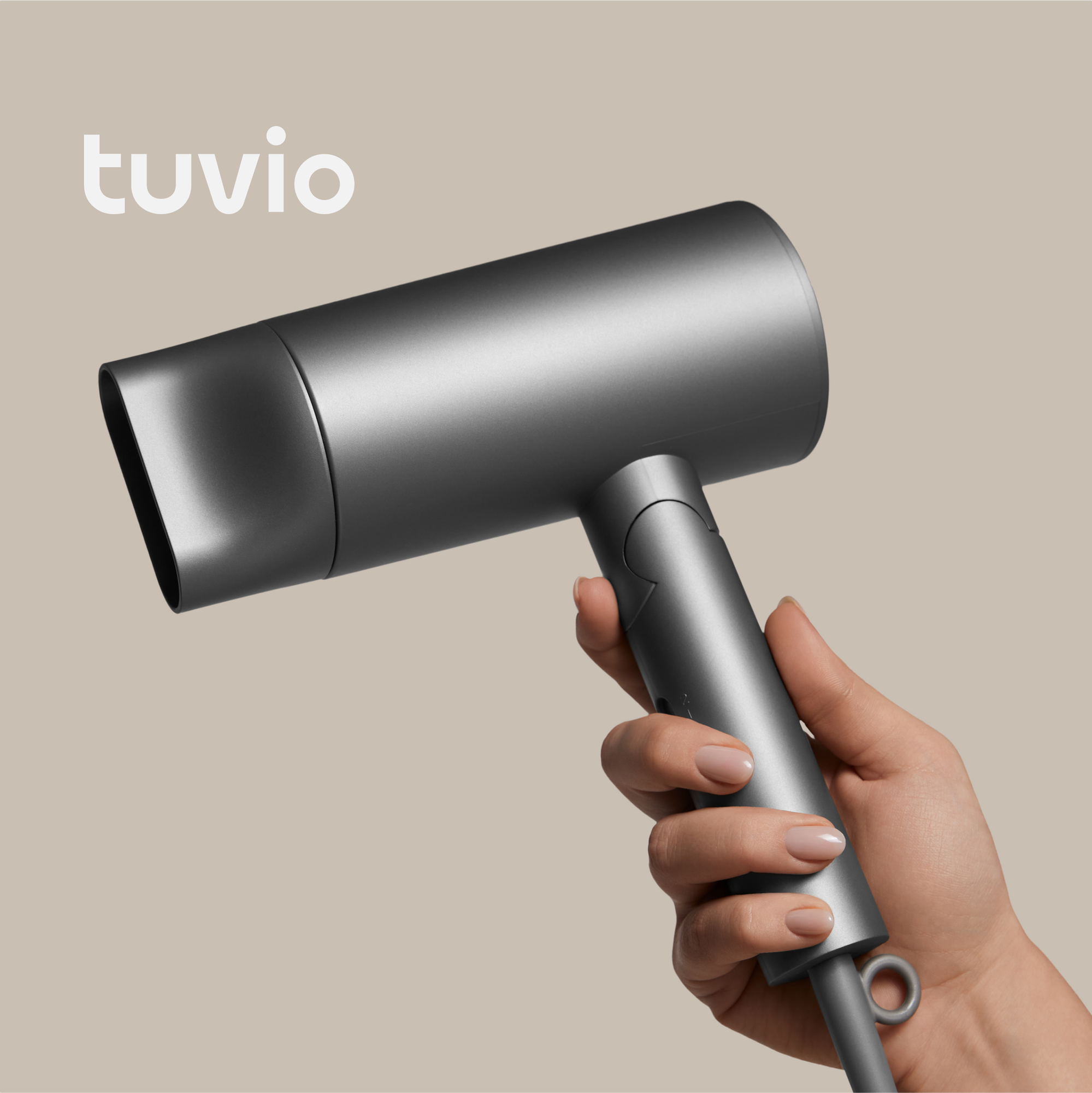 Фен для волос складной, Tuvio HD20FI01, серый - фотография № 1