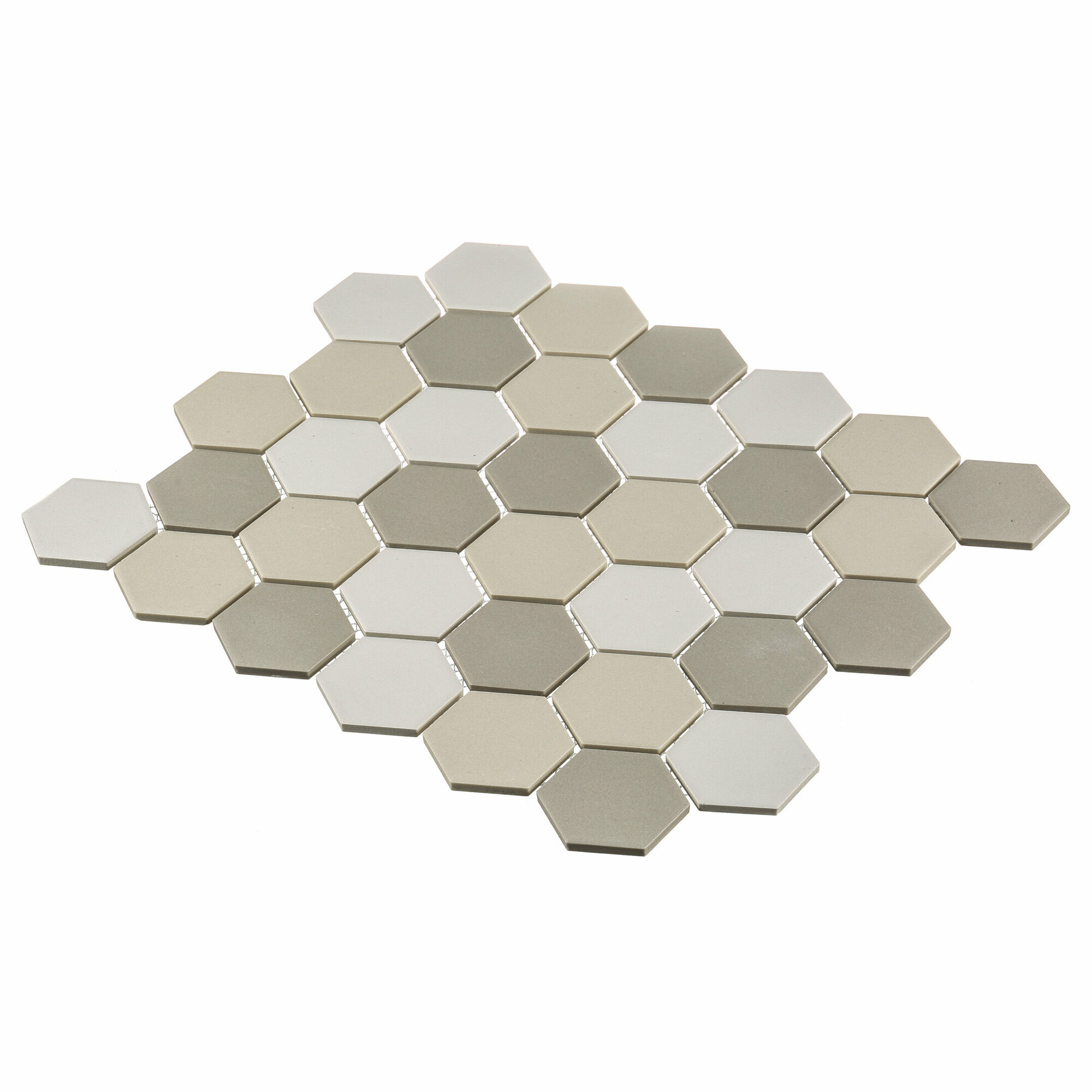 Мозаика Starmosaic Hexagon small LB Mix Antid бежевая керамическая 325х282х6 мм - фотография № 7