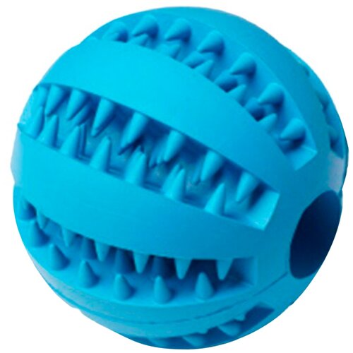 Игрушка для собак Homepet Silver Series мяч для чистки зубов каучук синий 7 см (1 шт)