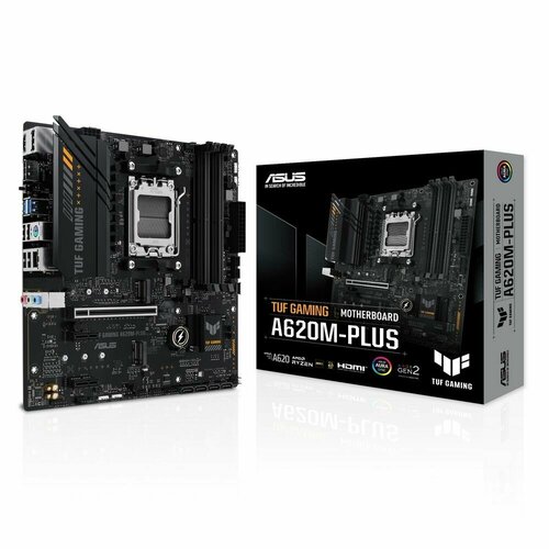 Материнская плата ASUS TUF GAMING A620M-PLUS/AM5, A620, USB 3.2 GEN 1, AURA, MB