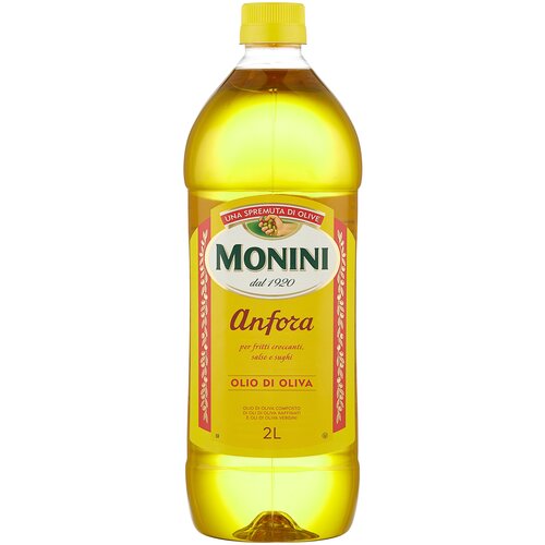 Масло оливковое Monini рафинированного и нерафинированного Anfora, пластиковая бутылка, 2 л