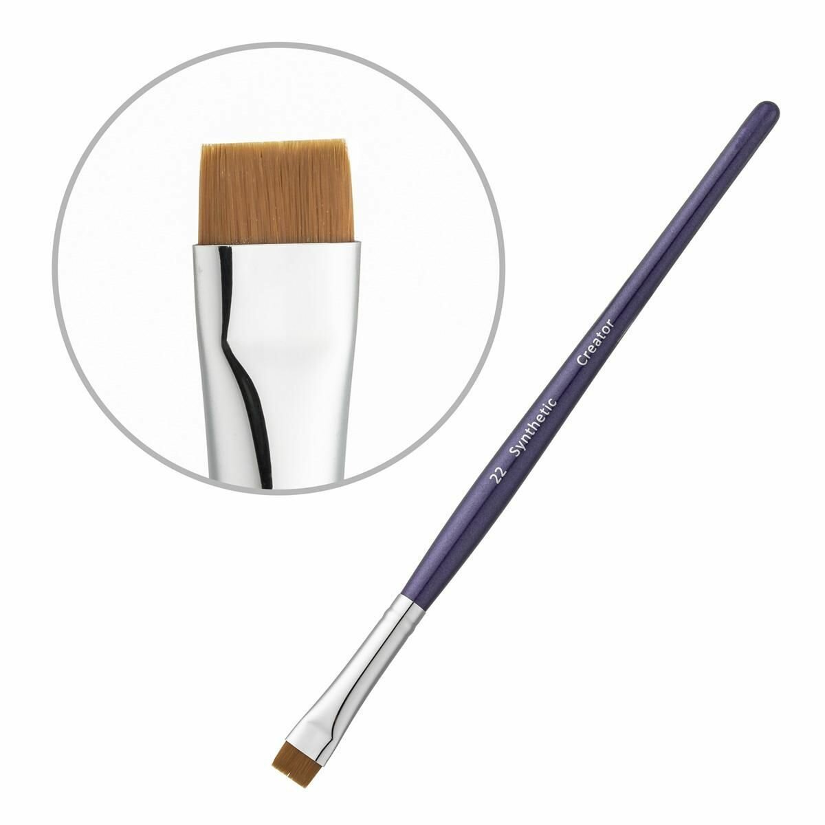 фото Synthеtiс №22 Сrеator кисть для бровей/ кисть синтетик №22 - 1 шт/синтетик для окрашивания бровей хной, краской