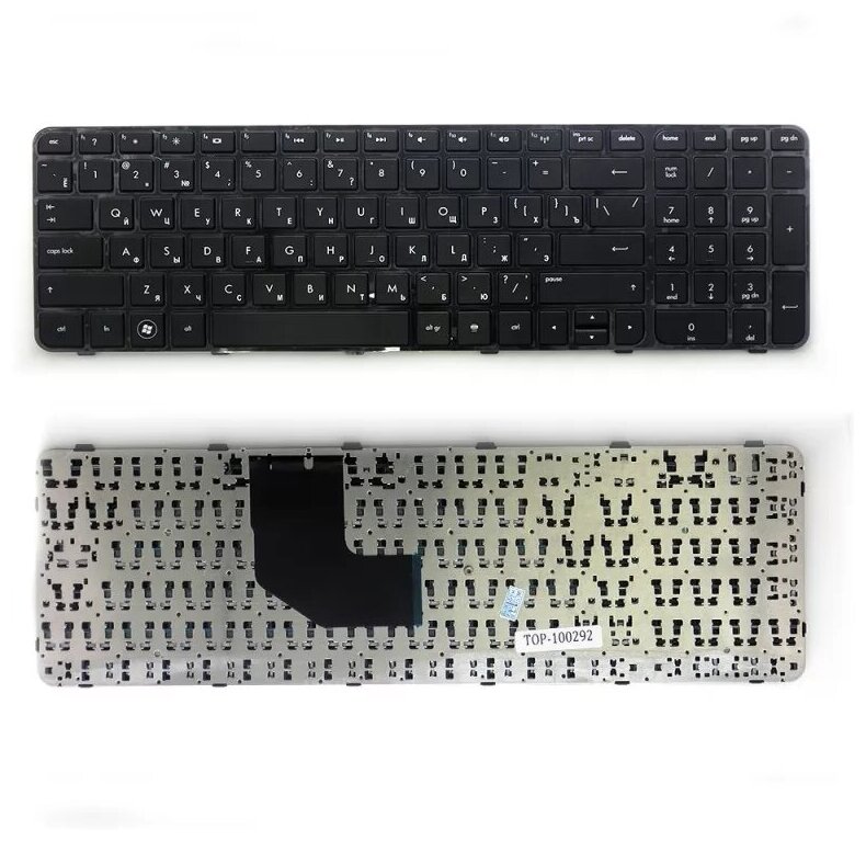 Клавиатура для ноутбука HP Pavilion G6-2000 G6-2100 G6-2200 G6-2300 Series Плоский Enter Черная с черной рамкой PN SG-55100-XAA