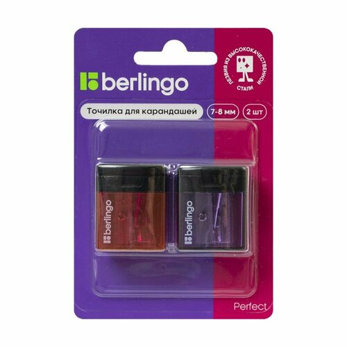 Точилка с контейнером, Berlingo, 2 шт, в ассортименте точилка с контейнером berlingo 2 шт в ассортименте