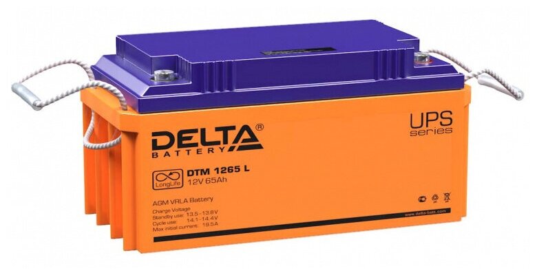 Аккумуляторная батарея DELTA Battery DTM 1265 L 12В 65 А·ч