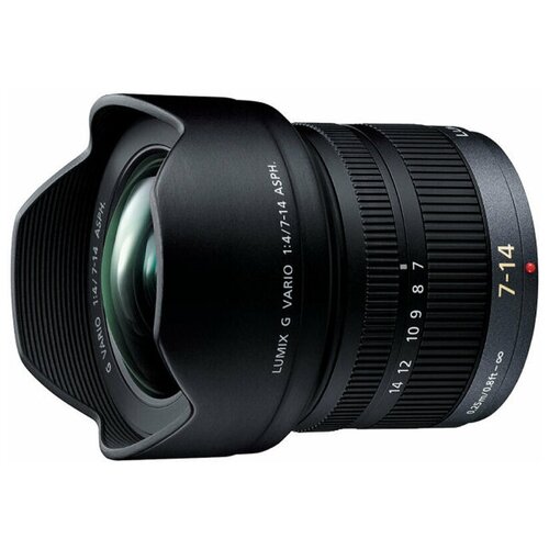 Объектив Panasonic 7-14mm f/4.0 Aspherical (H-F007014E), черный объектив panasonic lumix g 7 14mm f 4 0 aspherical h f007014e micro 4 3