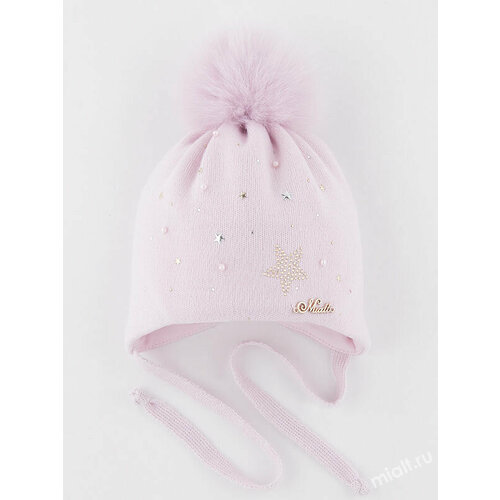 фото Шапка mialt, размер 44-46.(8-12 мес.), розовый