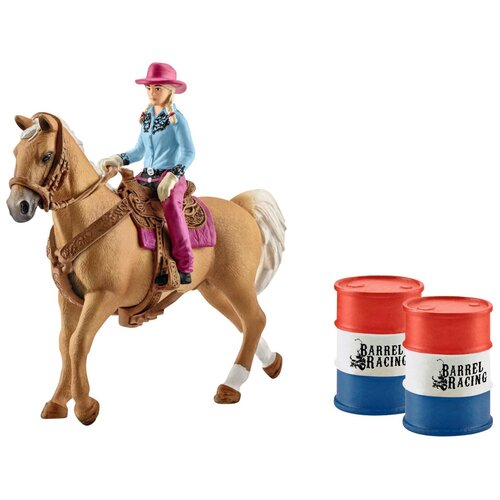 фото Игровой набор schleich девушка-ковбой с лошадью и аксессуарами 41417