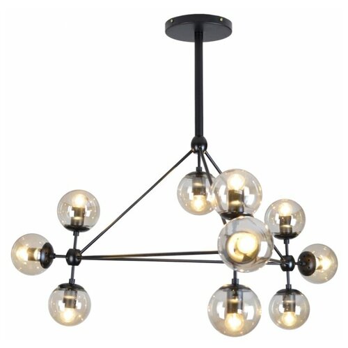 Люстра Lussole Saymony LSP-8164, E27, 400 Вт, кол-во ламп: 10 шт., цвет: черный
