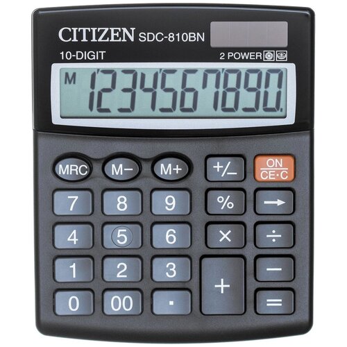 Калькулятор настольный Citizen SDC-810BN (10-разрядный) черный (SDC-810BN)