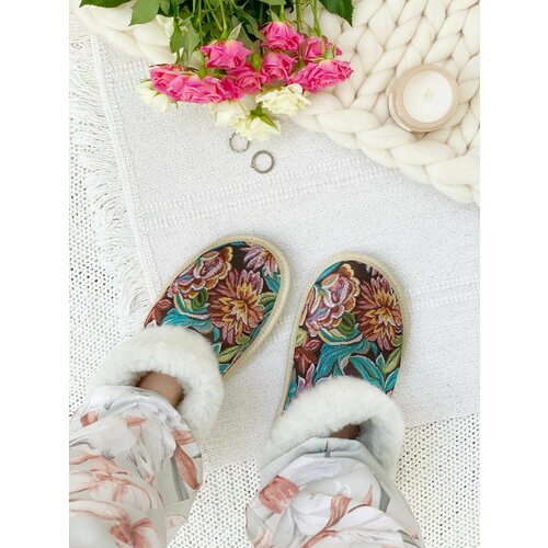 фото Тапочки лапки кошки, размер 37, коричневый