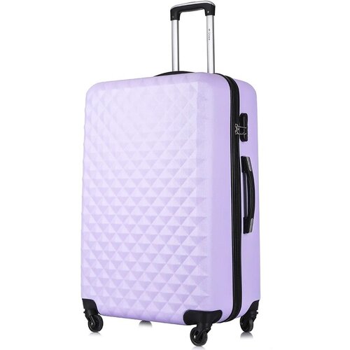 Чемодан L'case Phatthaya, 105 л, размер L, фиолетовый умный чемодан l case phatthaya 105 л размер l серый