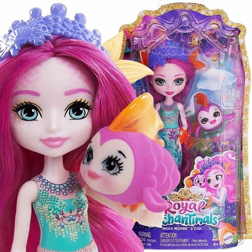 Кукла Энчантималс Маура Русалка с питомцем (15 см) (Enchantimals Royal Maura Mermaid & Glide Doll)