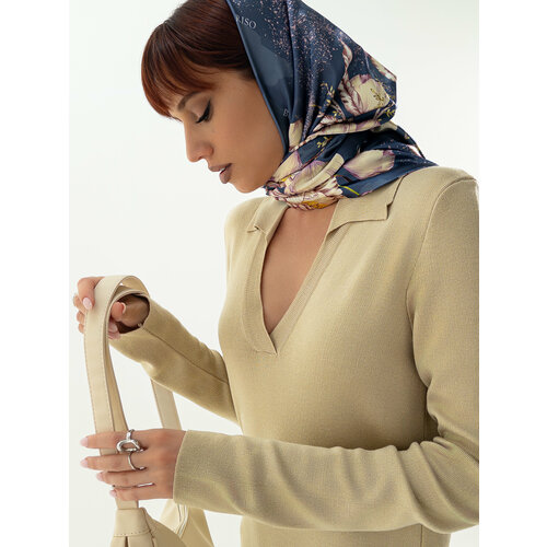 фото Платок boriso, фиолетовый, бежевый