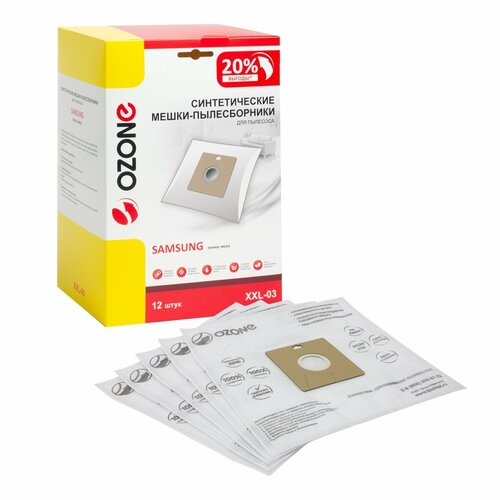 Пылесборники синтетические многосл 12ШТ SAMSUNG ТИП ориг мешка VP-77 OZONE 1733₽
