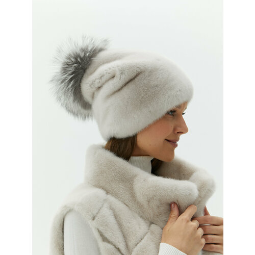 Шапка , размер 53/60, бежевый