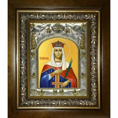 Икона Ирина великомученица, 14x18 см, в деревянном киоте 20х24 см, арт вк-1269