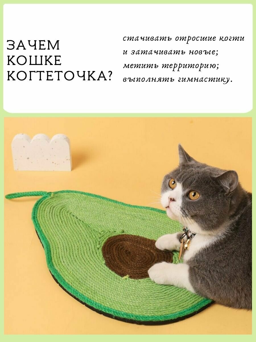 Когтеточка для кошек / авокадо / напольная, настенная, 1шт. - фотография № 1