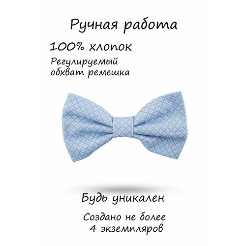 фото Бабочка happybowtie, подарочная упаковка, ручная работа, голубой, белый