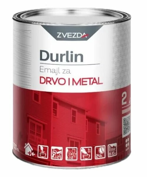DURLIN Эмаль по дереву и металлу - цвет слоновой кости RAL 1015 075л