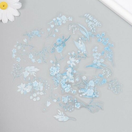 Наклейки для творчества пластик Цветочные веточки набор 40 шт 02х10х15 см 555₽